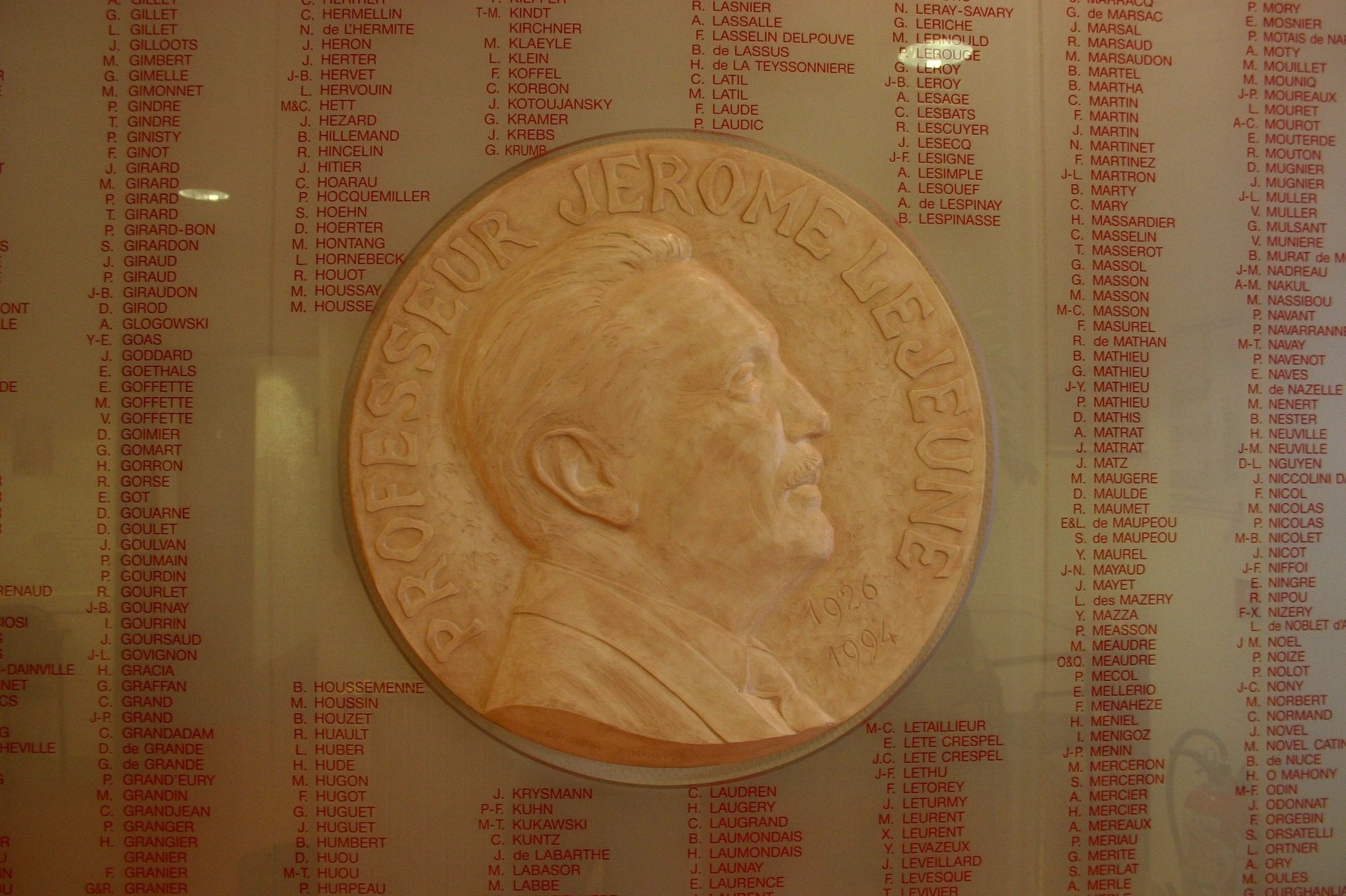 Jerome Lejeune's bas-relief, Fondation Lejeune, Paris - 02.JPG